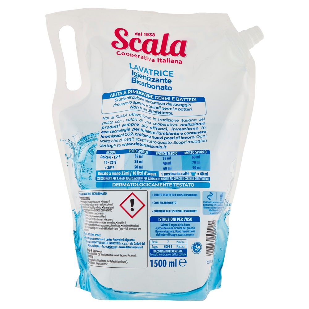 Scala Lavatrice Igienizzante Bicarbonato ecoricarica 1500 ml